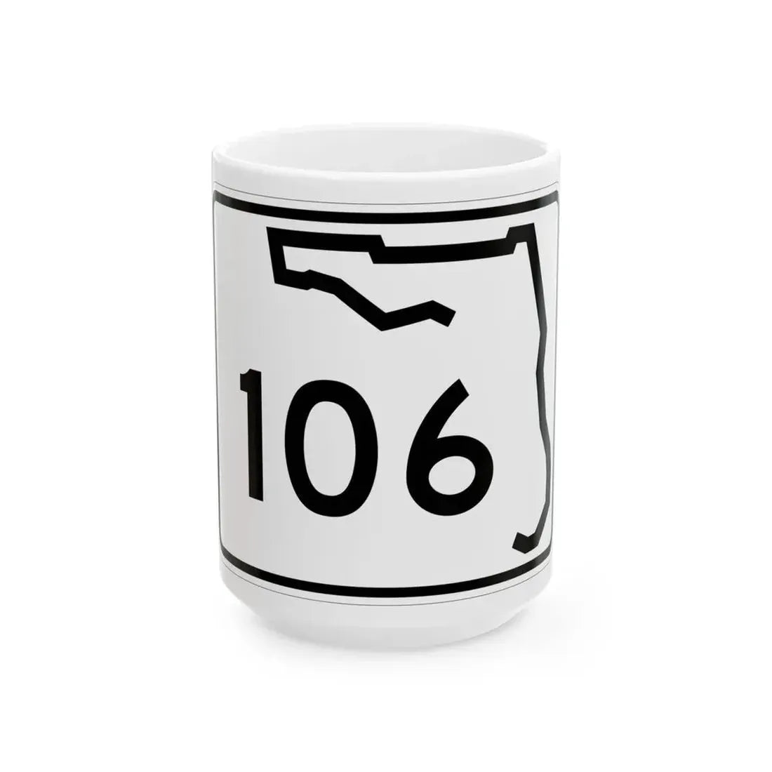 Florida 106 (Florida) (Road Sign) White Coffee Mug 15oz - Go Mug Yourself