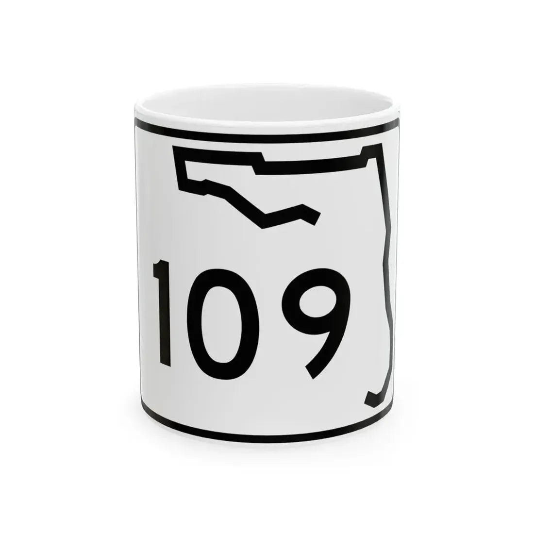 Florida 109 (Florida) (Road Sign) White Coffee Mug 11oz - Go Mug Yourself