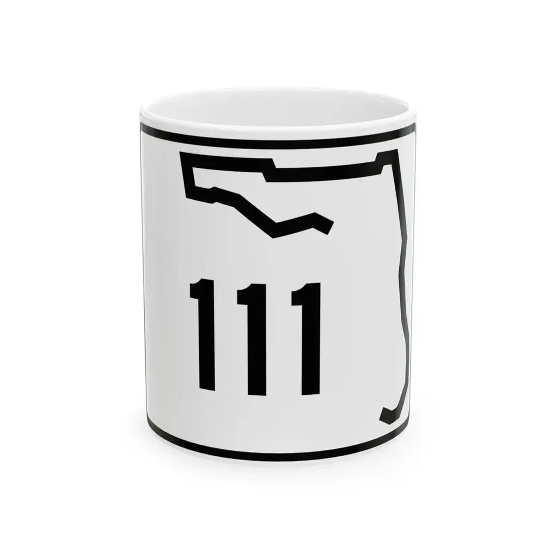 Florida 111 (Florida) (Road Sign) White Coffee Mug 11oz - Go Mug Yourself