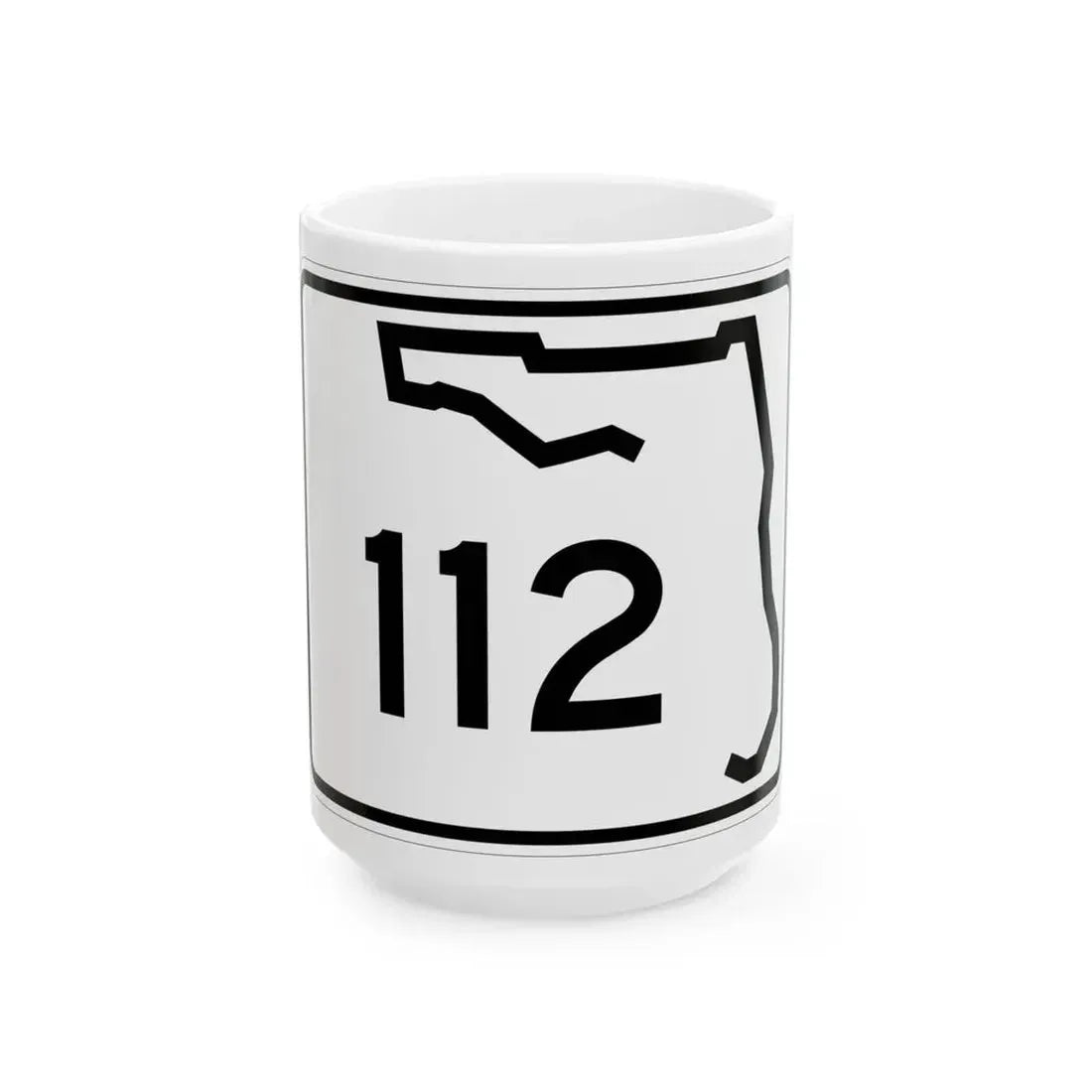 Florida 112 (Florida) (Road Sign) White Coffee Mug 15oz - Go Mug Yourself