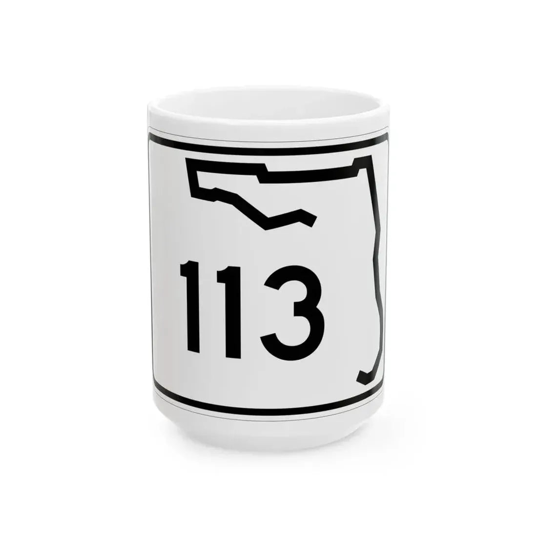 Florida 113 (Florida) (Road Sign) White Coffee Mug 15oz - Go Mug Yourself