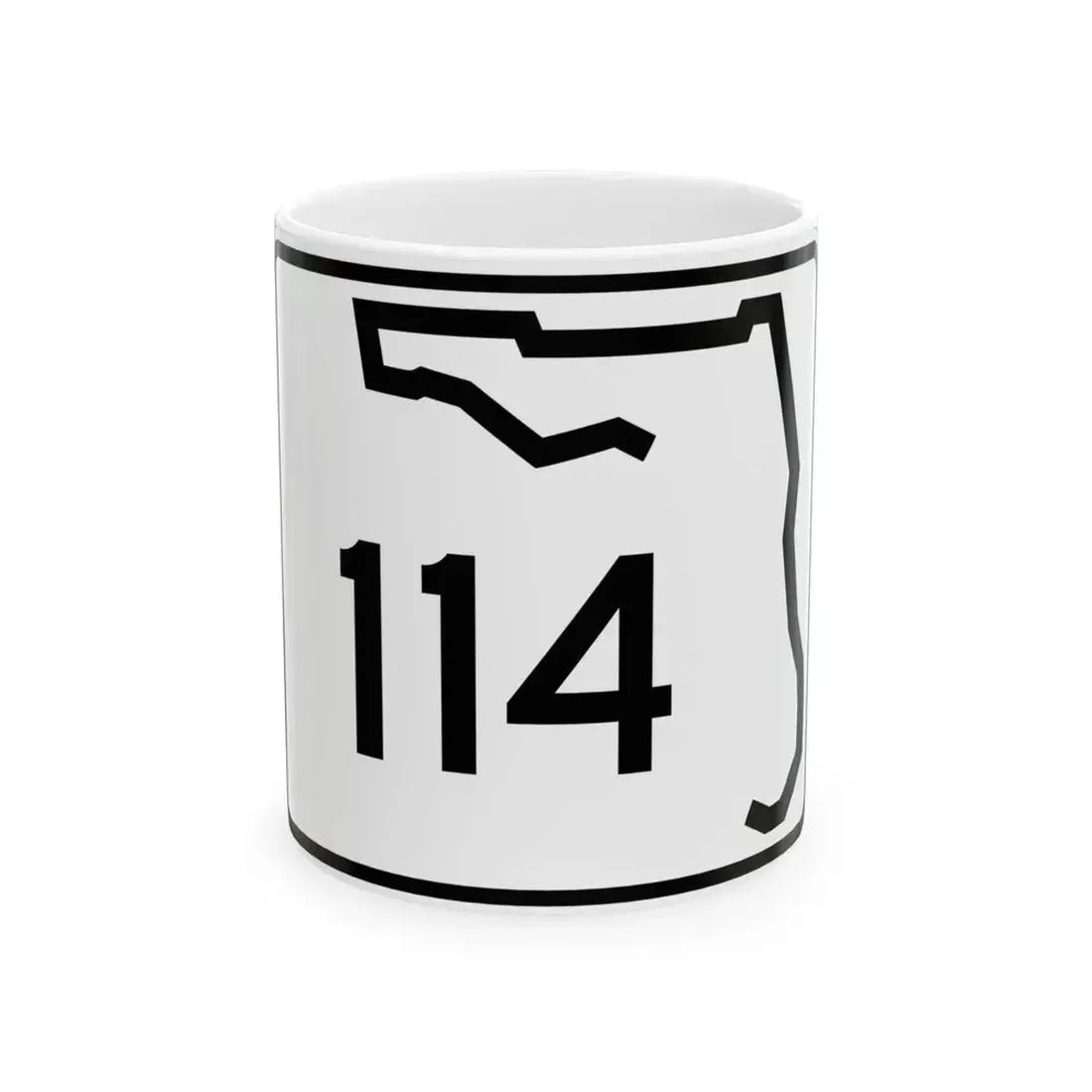 Florida 114 (Florida) (Road Sign) White Coffee Mug 11oz - Go Mug Yourself