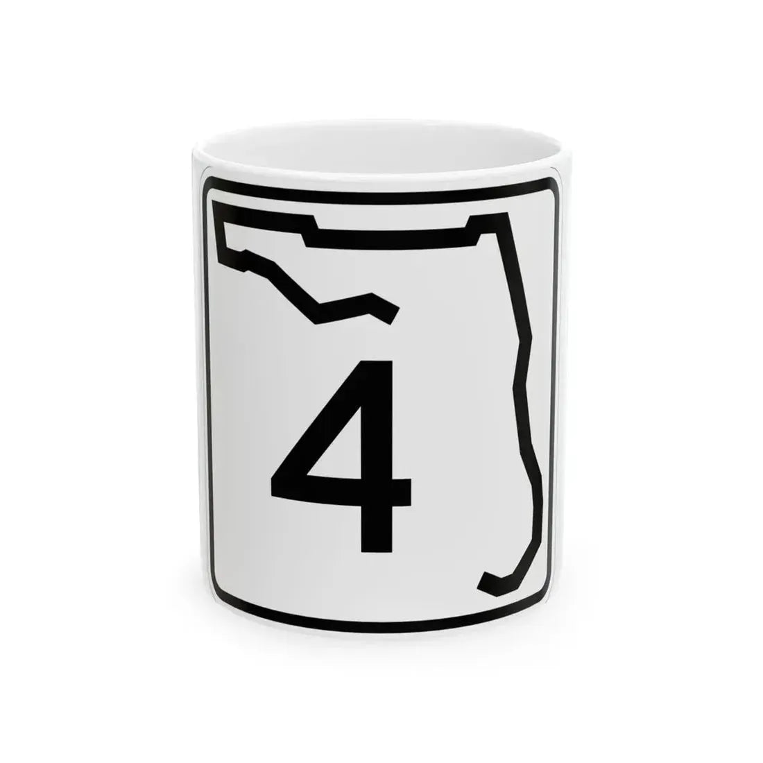Florida 4 (Florida) (Road Sign) White Coffee Mug 11oz - Go Mug Yourself