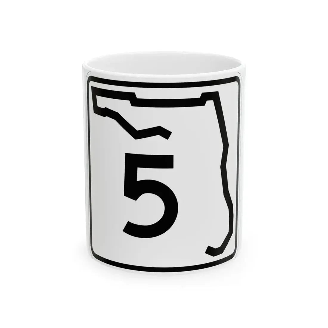 Florida 5 (Florida) (Road Sign) White Coffee Mug 11oz - Go Mug Yourself