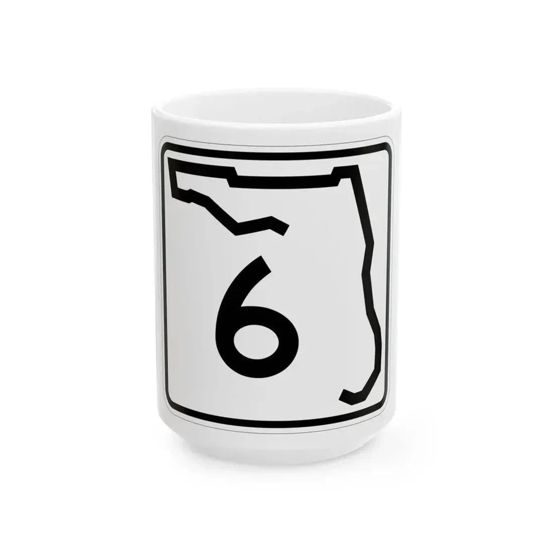 Florida 6 (Florida) (Road Sign) White Coffee Mug 15oz - Go Mug Yourself