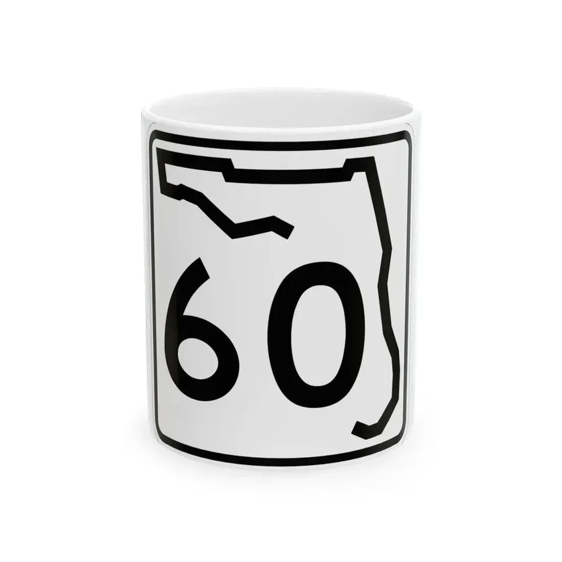Florida 60 (Florida) (Road Sign) White Coffee Mug 11oz - Go Mug Yourself
