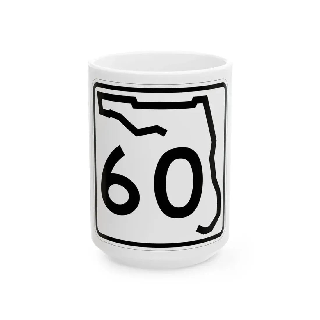 Florida 60 (Florida) (Road Sign) White Coffee Mug 15oz - Go Mug Yourself