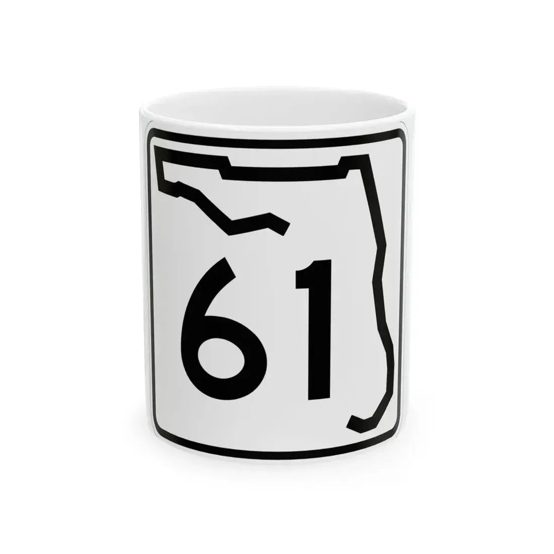 Florida 61 (Florida) (Road Sign) White Coffee Mug 11oz - Go Mug Yourself