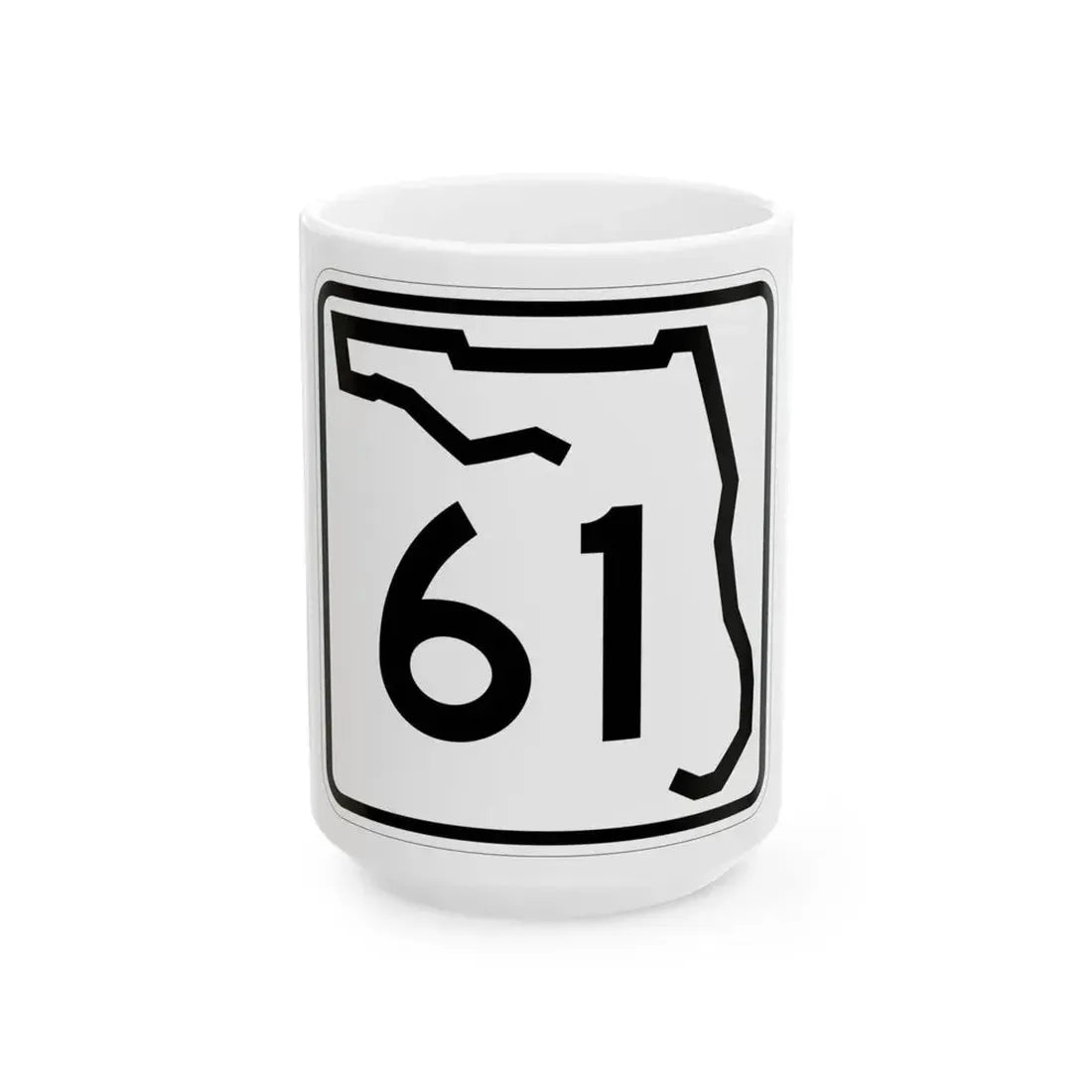 Florida 61 (Florida) (Road Sign) White Coffee Mug 15oz - Go Mug Yourself
