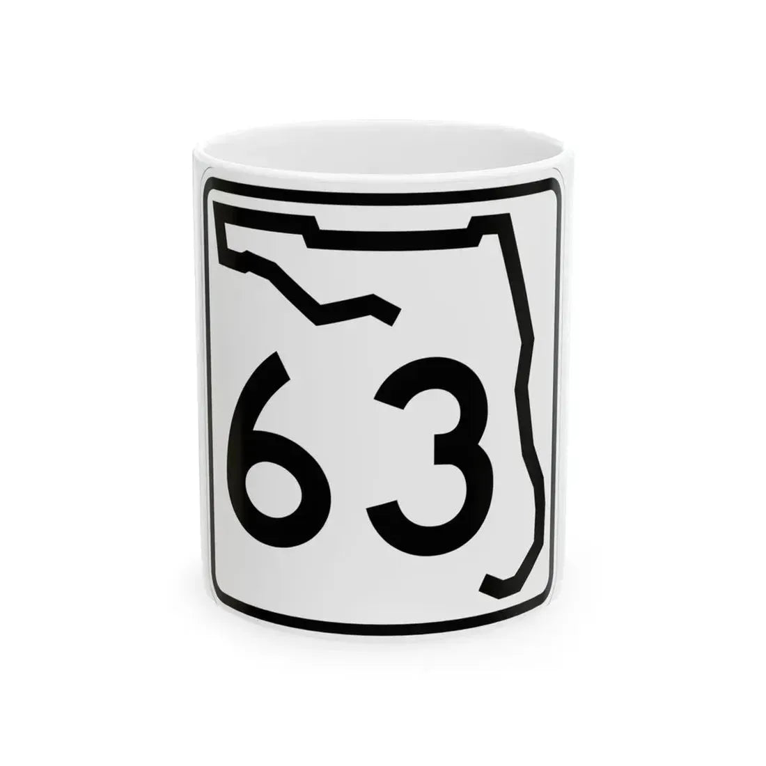 Florida 63 (Florida) (Road Sign) White Coffee Mug 11oz - Go Mug Yourself