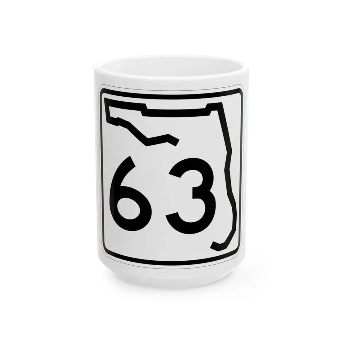 Florida 63 (Florida) (Road Sign) White Coffee Mug 15oz - Go Mug Yourself