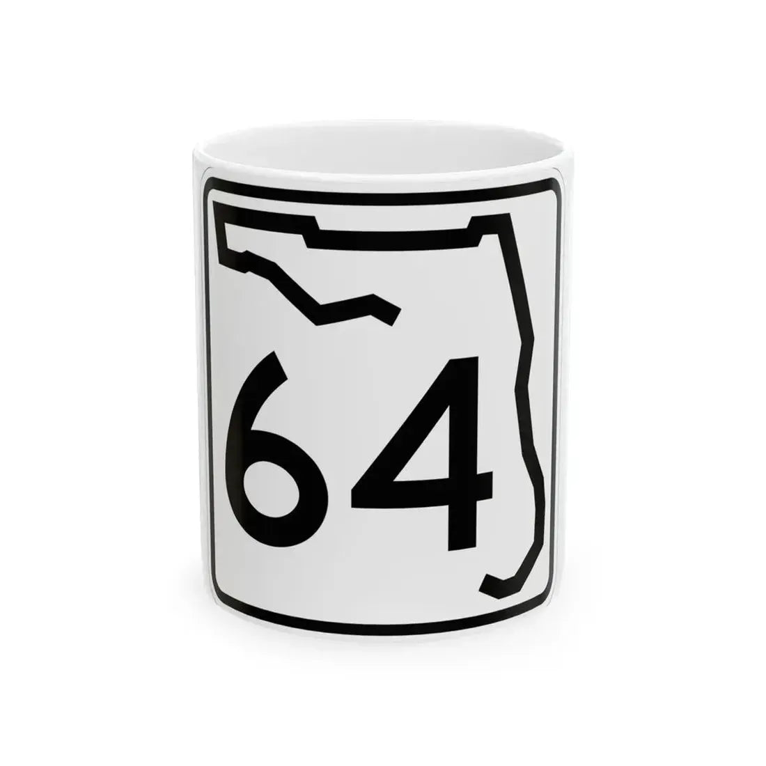 Florida 64 (Florida) (Road Sign) White Coffee Mug 11oz - Go Mug Yourself