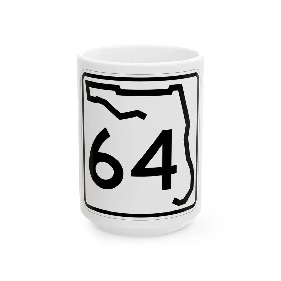 Florida 64 (Florida) (Road Sign) White Coffee Mug 15oz - Go Mug Yourself