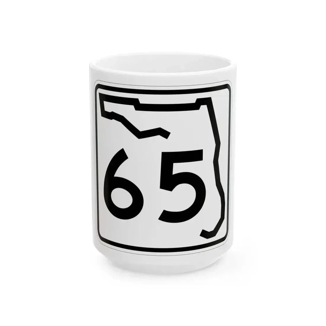 Florida 65 (Florida) (Road Sign) White Coffee Mug 15oz - Go Mug Yourself