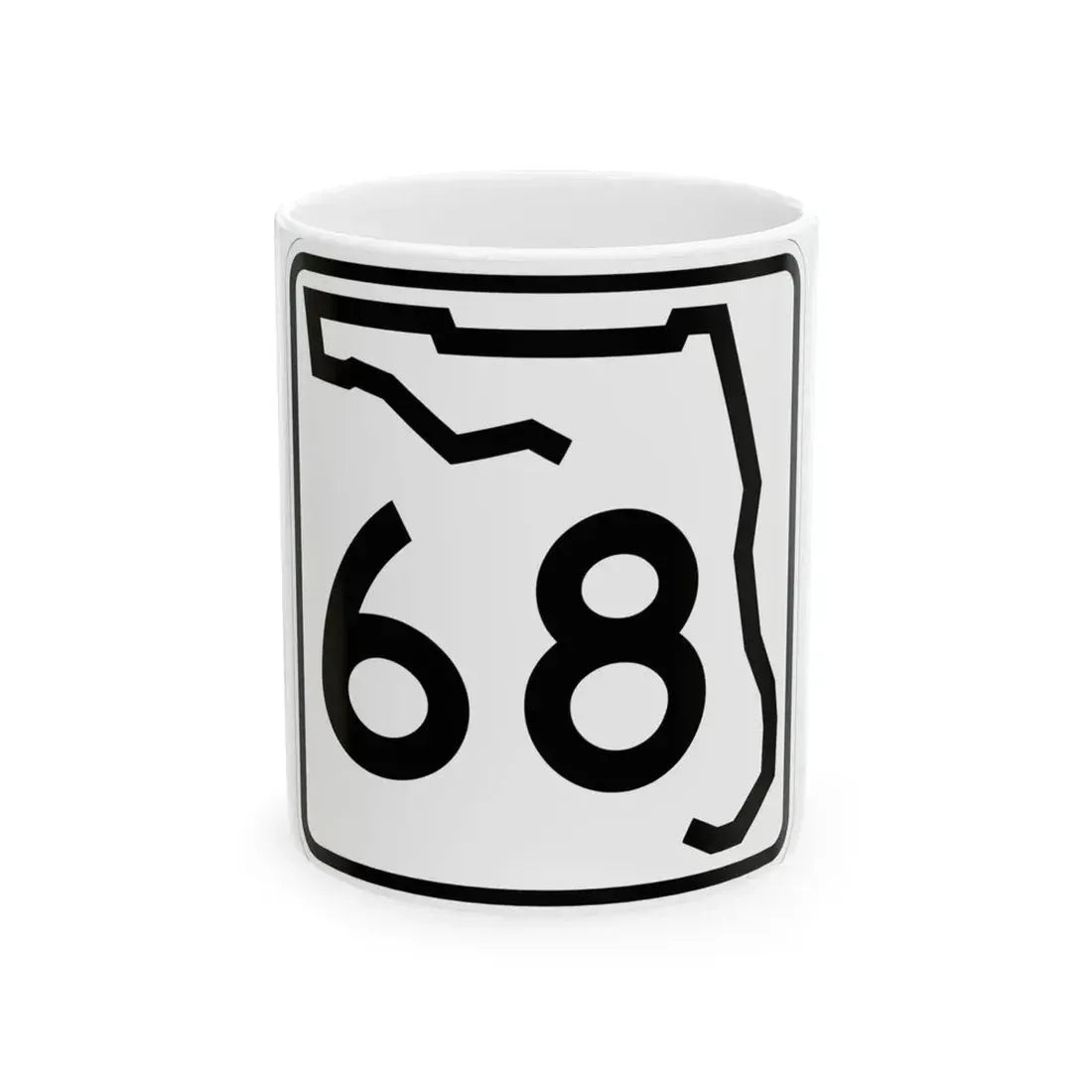 Florida 68 (Florida) (Road Sign) White Coffee Mug 11oz - Go Mug Yourself