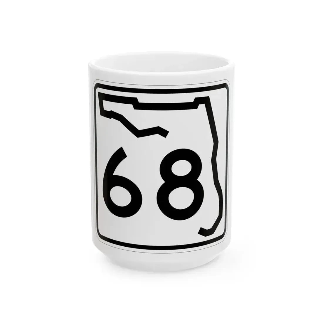 Florida 68 (Florida) (Road Sign) White Coffee Mug 15oz - Go Mug Yourself