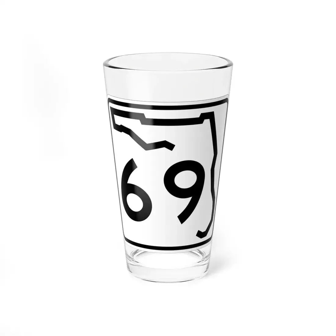 Florida 69 (Florida) (Road Sign) Pint Glss 16oz 16oz - Go Mug Yourself