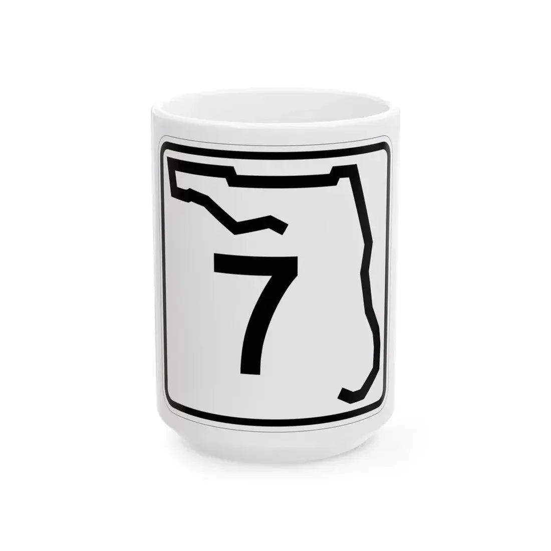 Florida 7 (Florida) (Road Sign) White Coffee Mug 15oz - Go Mug Yourself