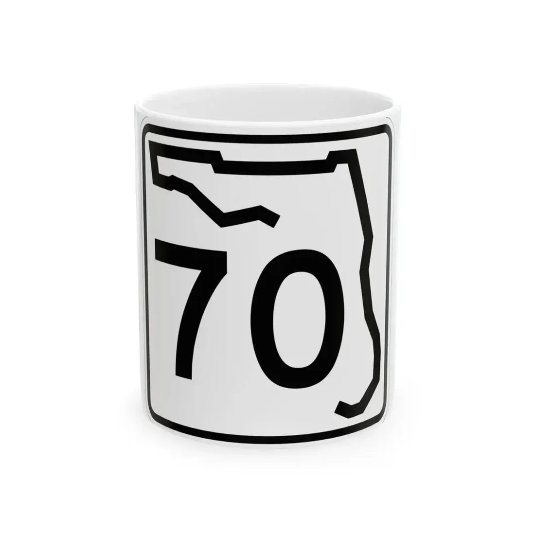 Florida 70 (Florida) (Road Sign) White Coffee Mug 11oz - Go Mug Yourself