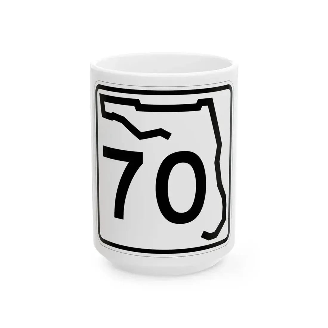 Florida 70 (Florida) (Road Sign) White Coffee Mug 15oz - Go Mug Yourself