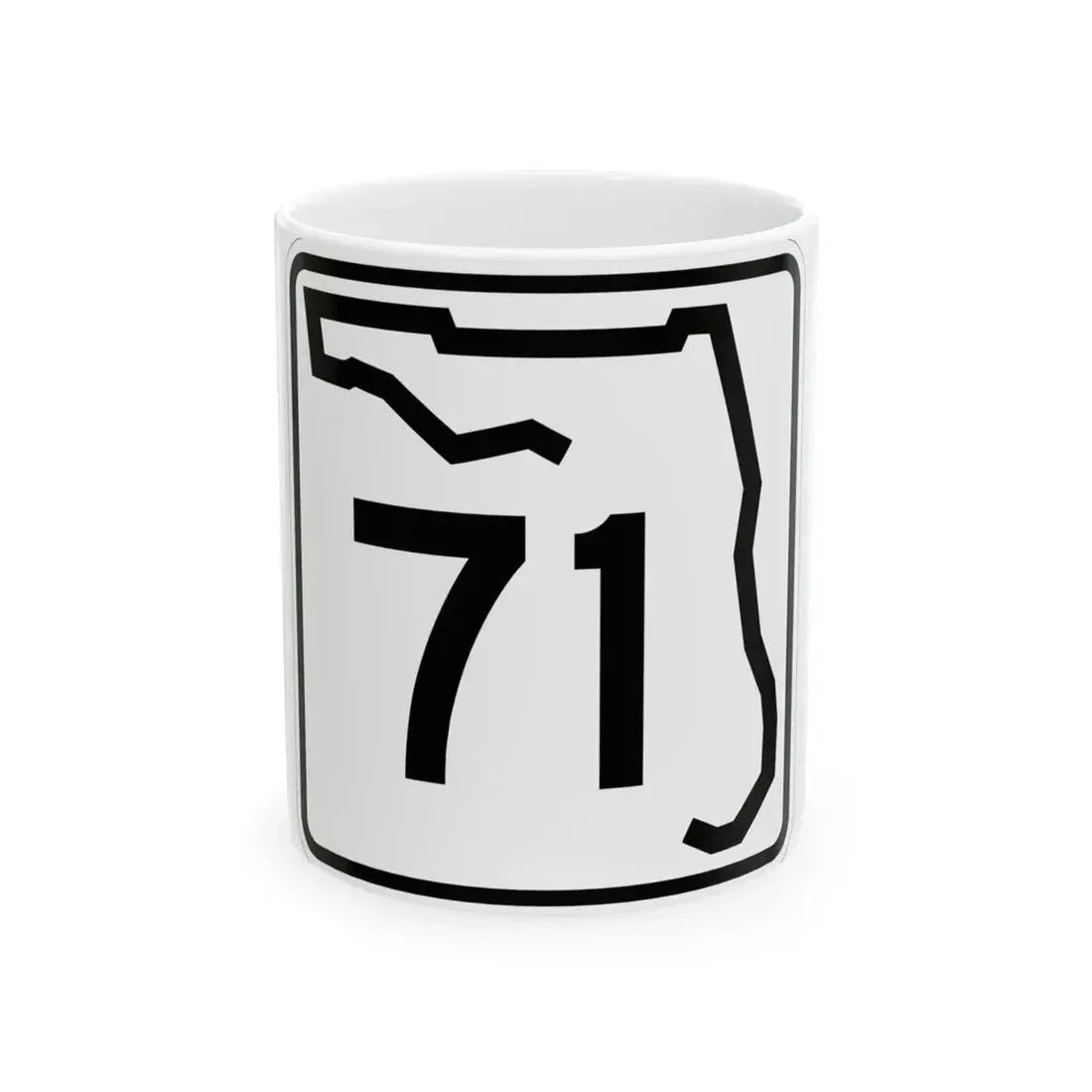 Florida 71 (Florida) (Road Sign) White Coffee Mug 11oz - Go Mug Yourself