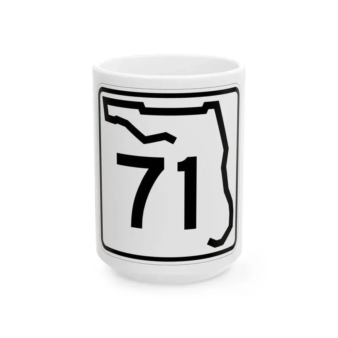 Florida 71 (Florida) (Road Sign) White Coffee Mug 15oz - Go Mug Yourself