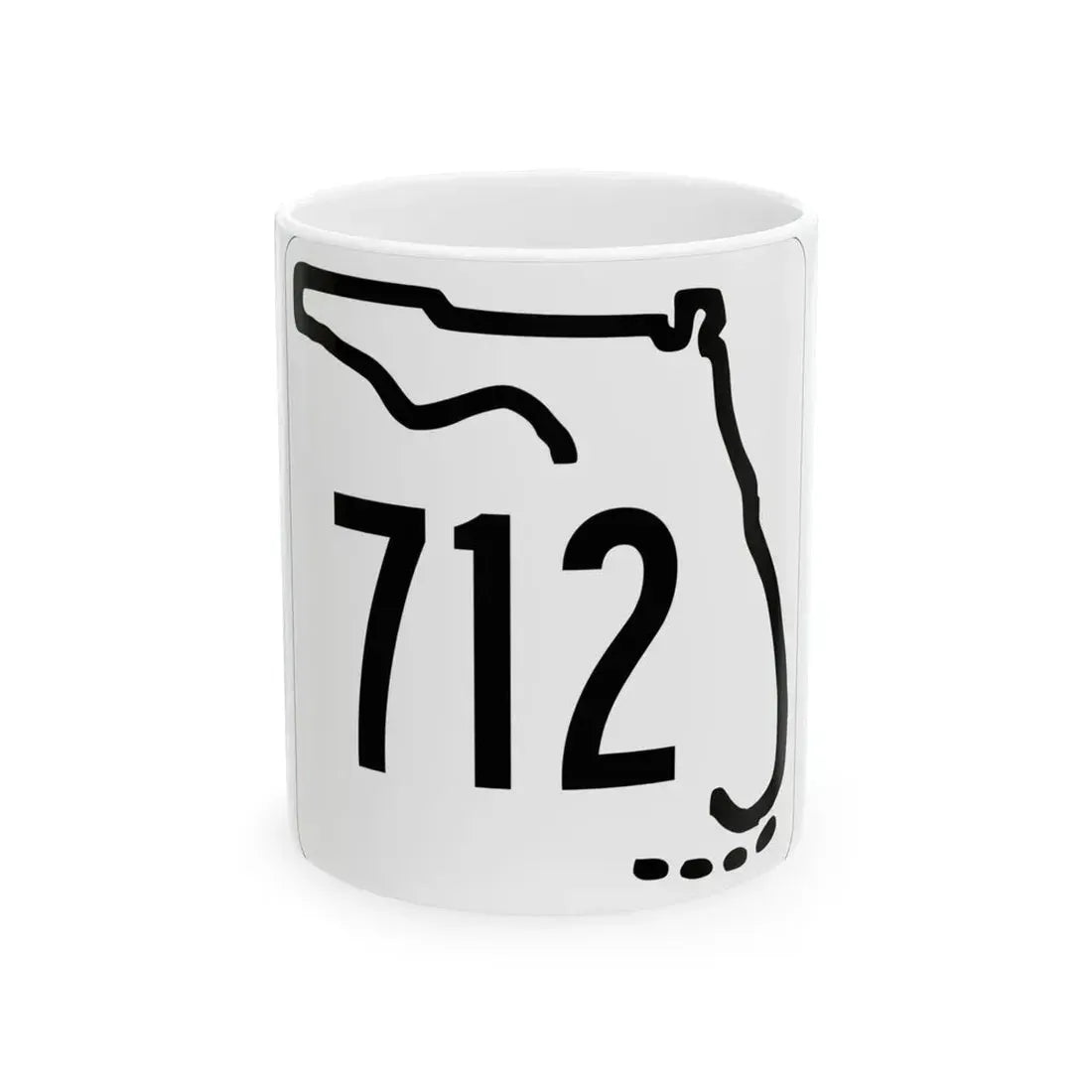 Florida 712 1955 (Florida) (Road Sign) White Coffee Mug 11oz - Go Mug Yourself