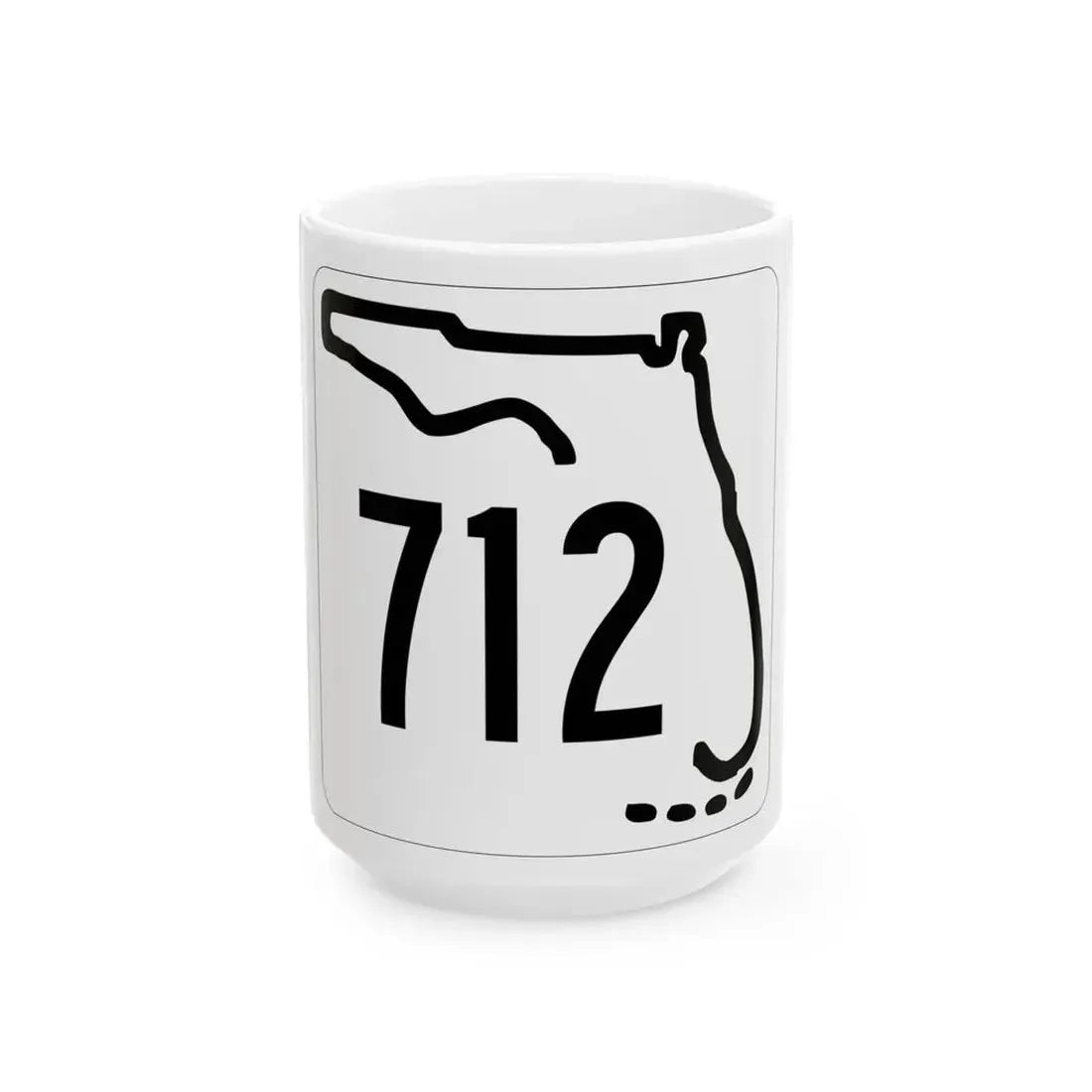 Florida 712 1955 (Florida) (Road Sign) White Coffee Mug 15oz - Go Mug Yourself