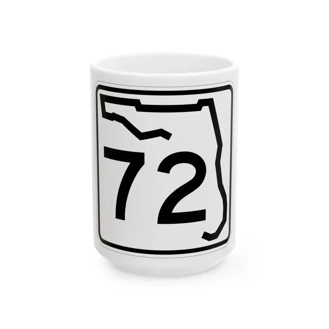 Florida 72 (Florida) (Road Sign) White Coffee Mug 15oz - Go Mug Yourself