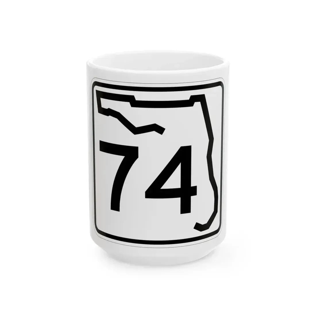 Florida 74 (Florida) (Road Sign) White Coffee Mug 15oz - Go Mug Yourself