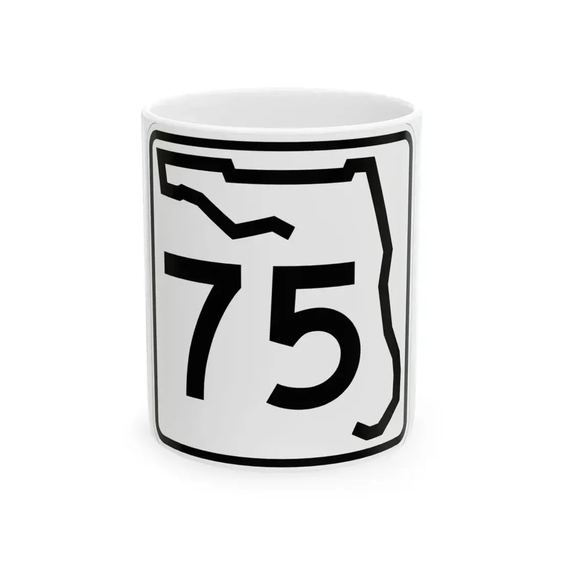 Florida 75 (Florida) (Road Sign) White Coffee Mug 11oz - Go Mug Yourself