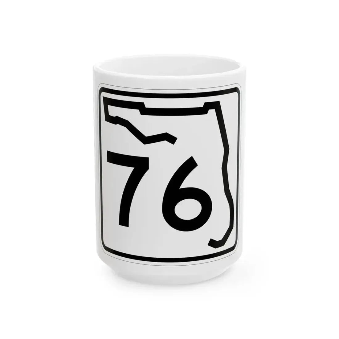 Florida 76 (Florida) (Road Sign) White Coffee Mug 15oz - Go Mug Yourself