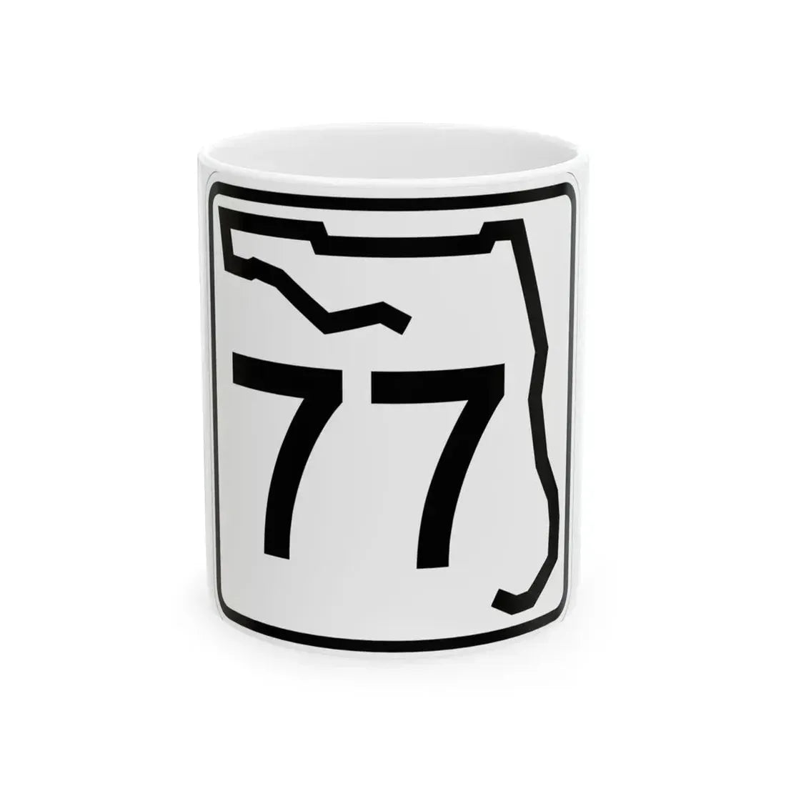 Florida 77 (Florida) (Road Sign) White Coffee Mug 11oz - Go Mug Yourself