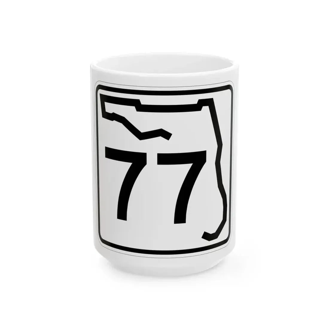 Florida 77 (Florida) (Road Sign) White Coffee Mug 15oz - Go Mug Yourself