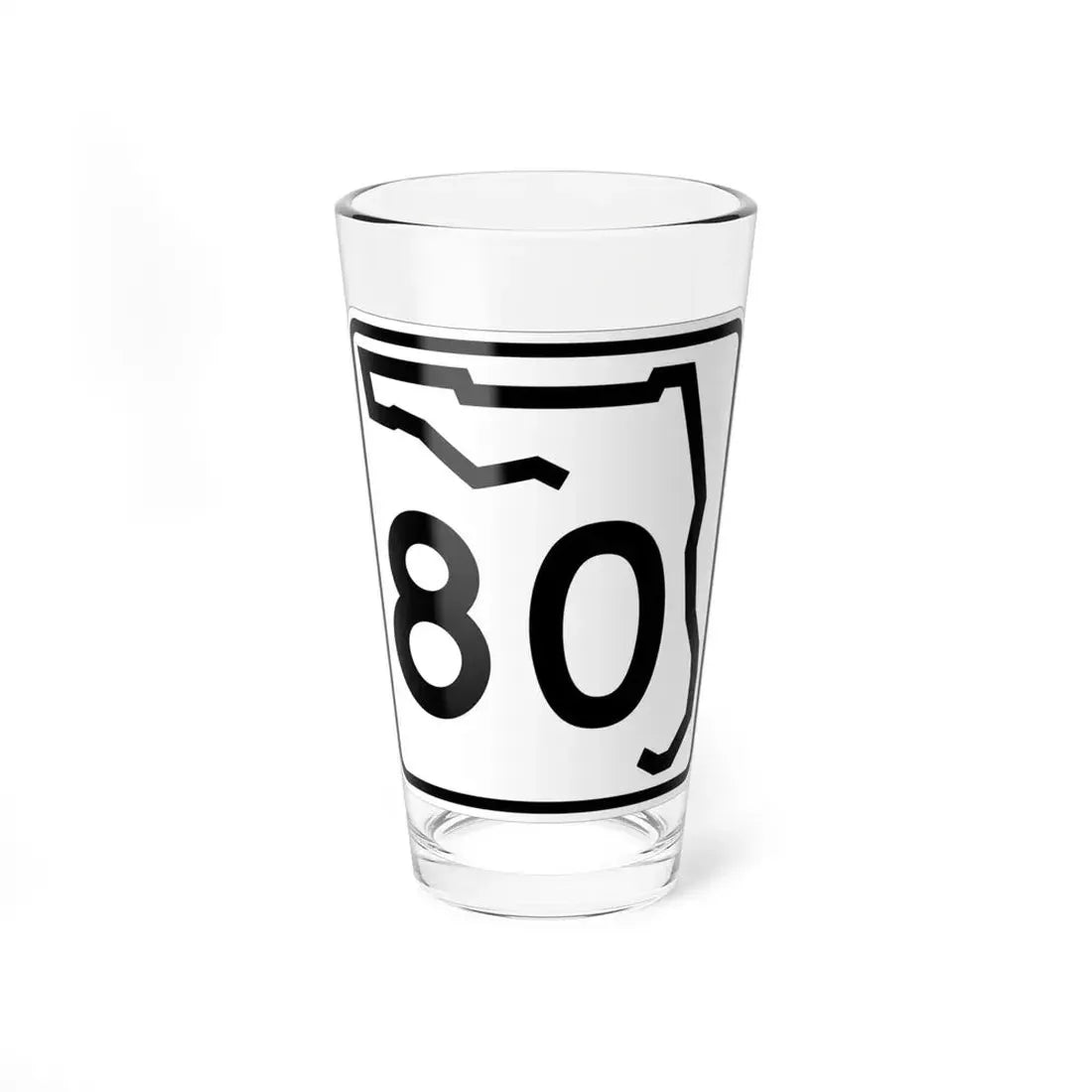 Florida 80 (Florida) (Road Sign) Pint Glss 16oz 16oz - Go Mug Yourself