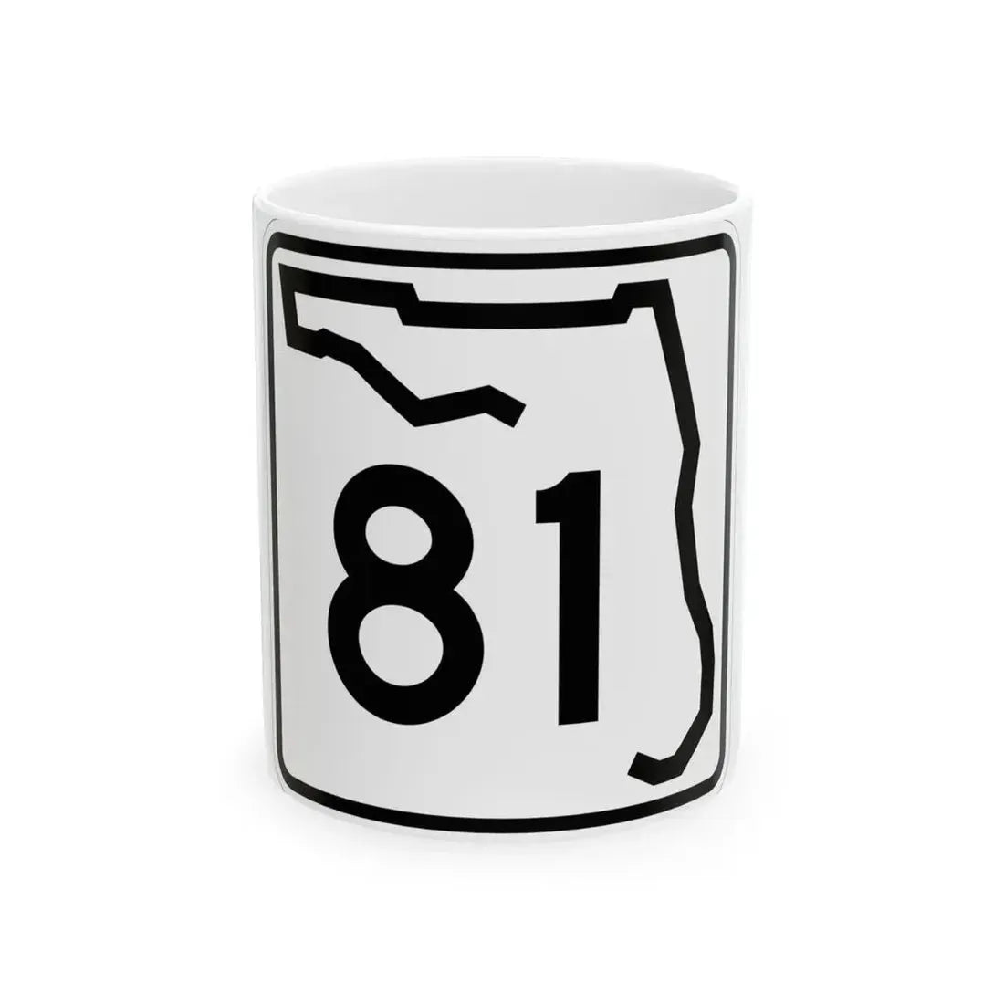 Florida 81 (Florida) (Road Sign) White Coffee Mug 11oz - Go Mug Yourself