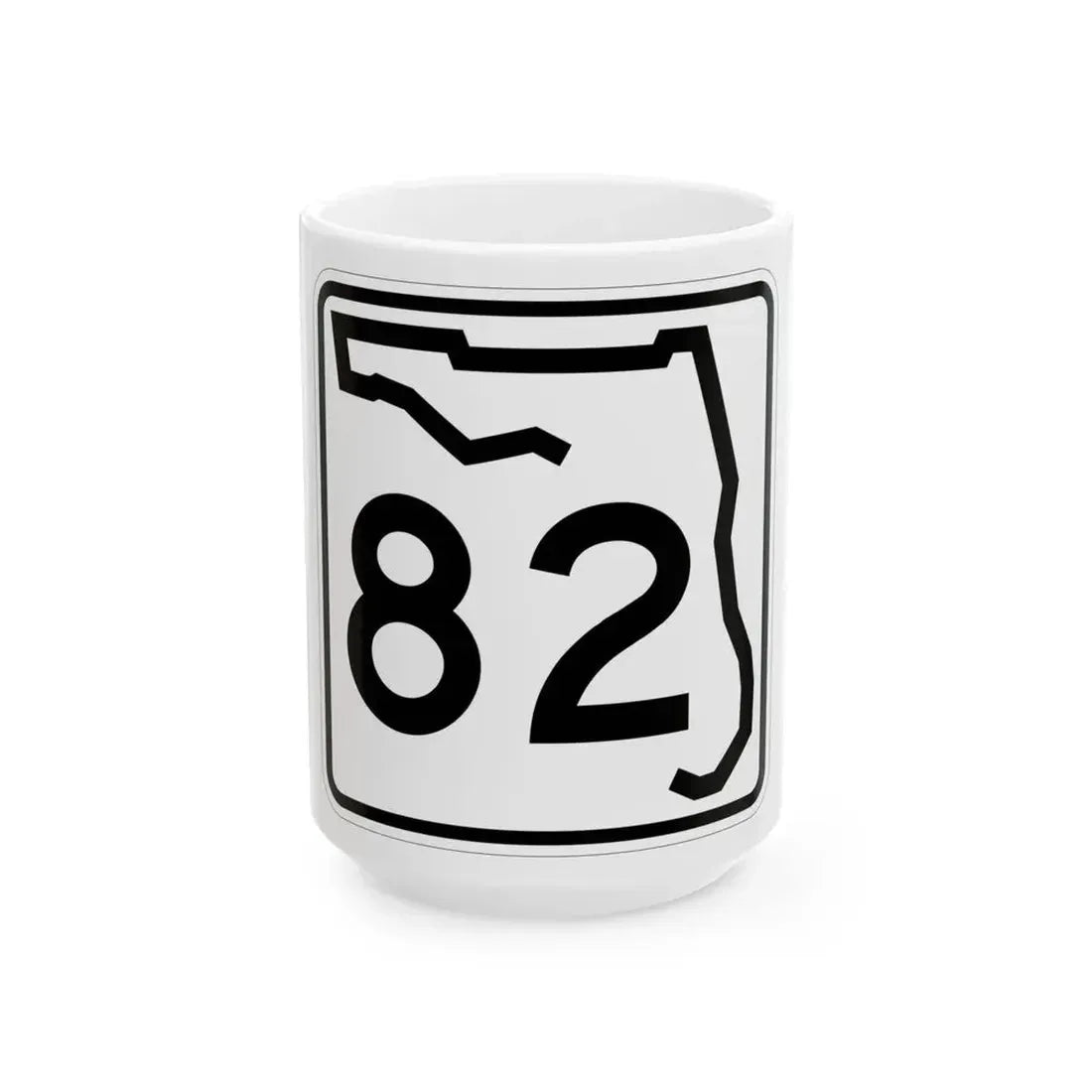 Florida 82 (Florida) (Road Sign) White Coffee Mug 15oz - Go Mug Yourself