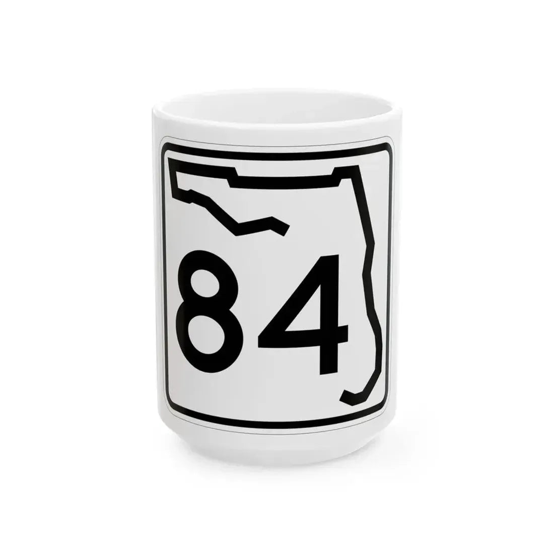 Florida 84 (Florida) (Road Sign) White Coffee Mug 15oz - Go Mug Yourself
