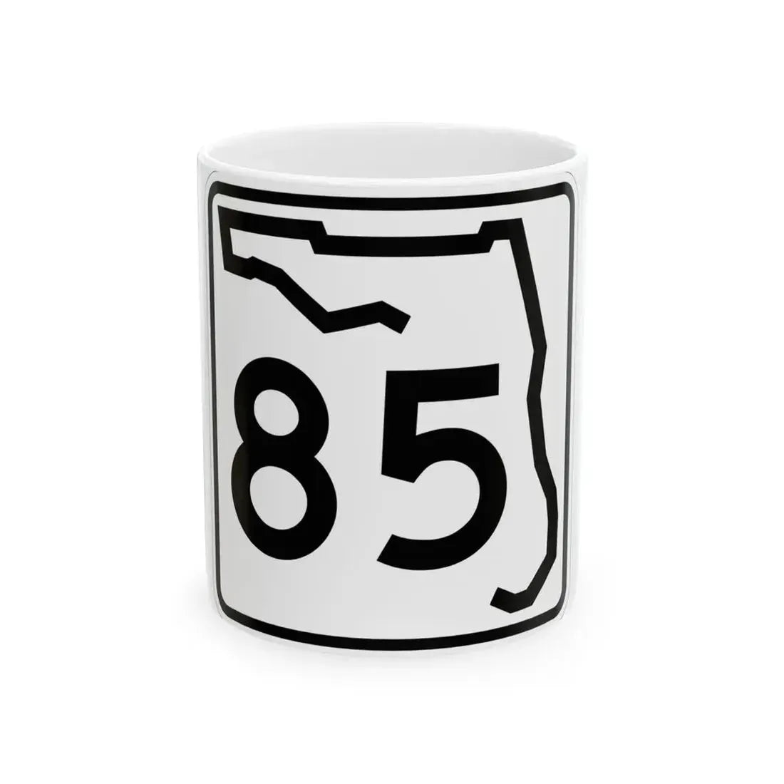 Florida 85 (Florida) (Road Sign) White Coffee Mug 11oz - Go Mug Yourself