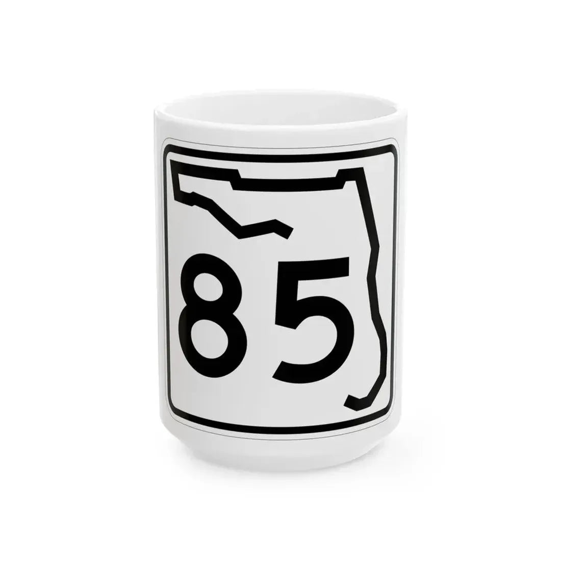 Florida 85 (Florida) (Road Sign) White Coffee Mug 15oz - Go Mug Yourself