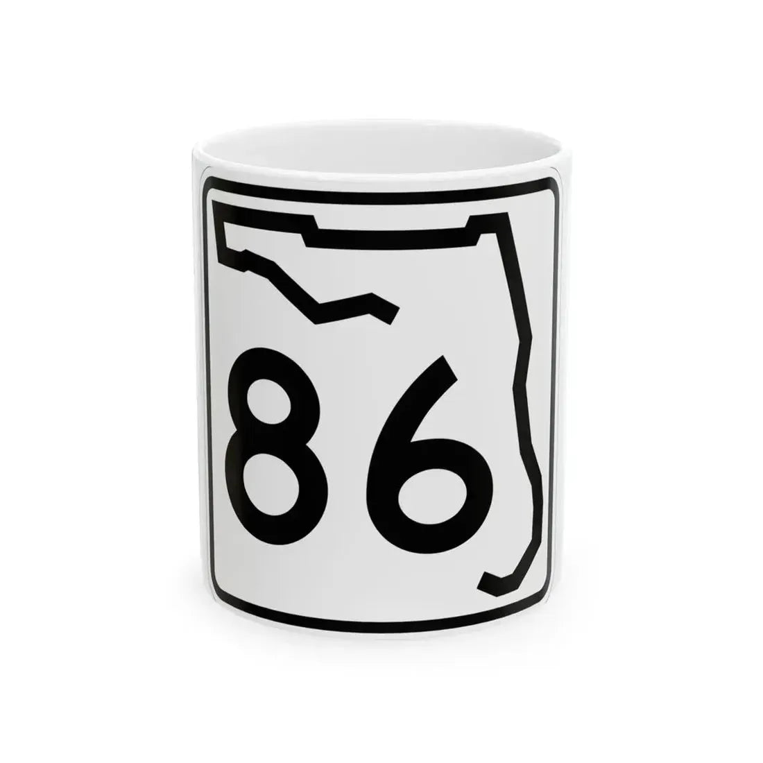 Florida 86 (Florida) (Road Sign) White Coffee Mug 11oz - Go Mug Yourself