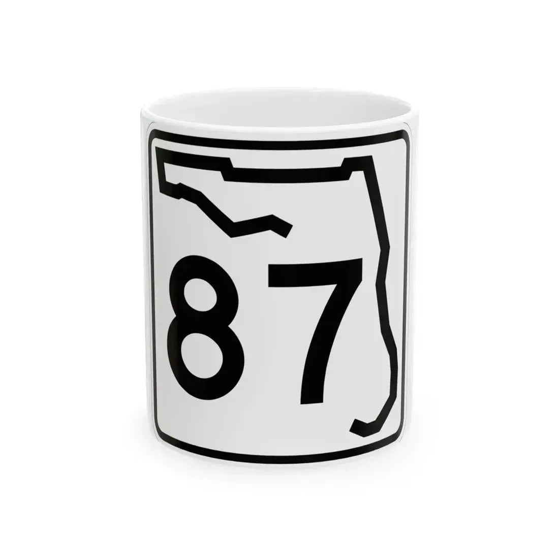 Florida 87 (Florida) (Road Sign) White Coffee Mug 11oz - Go Mug Yourself