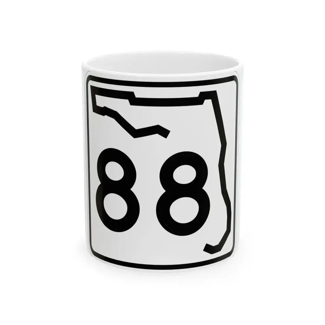 Florida 88 (Florida) (Road Sign) White Coffee Mug 11oz - Go Mug Yourself
