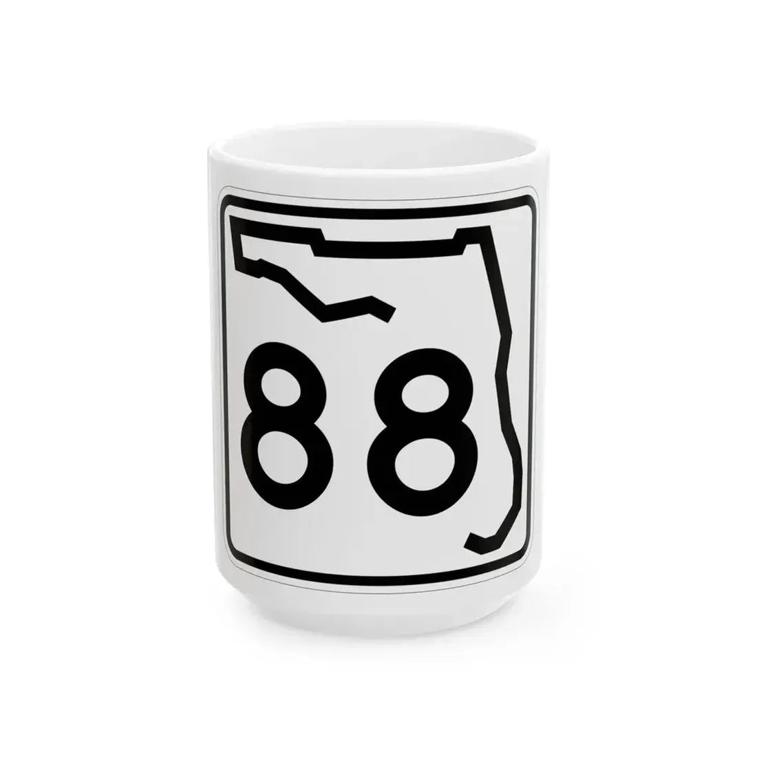 Florida 88 (Florida) (Road Sign) White Coffee Mug 15oz - Go Mug Yourself