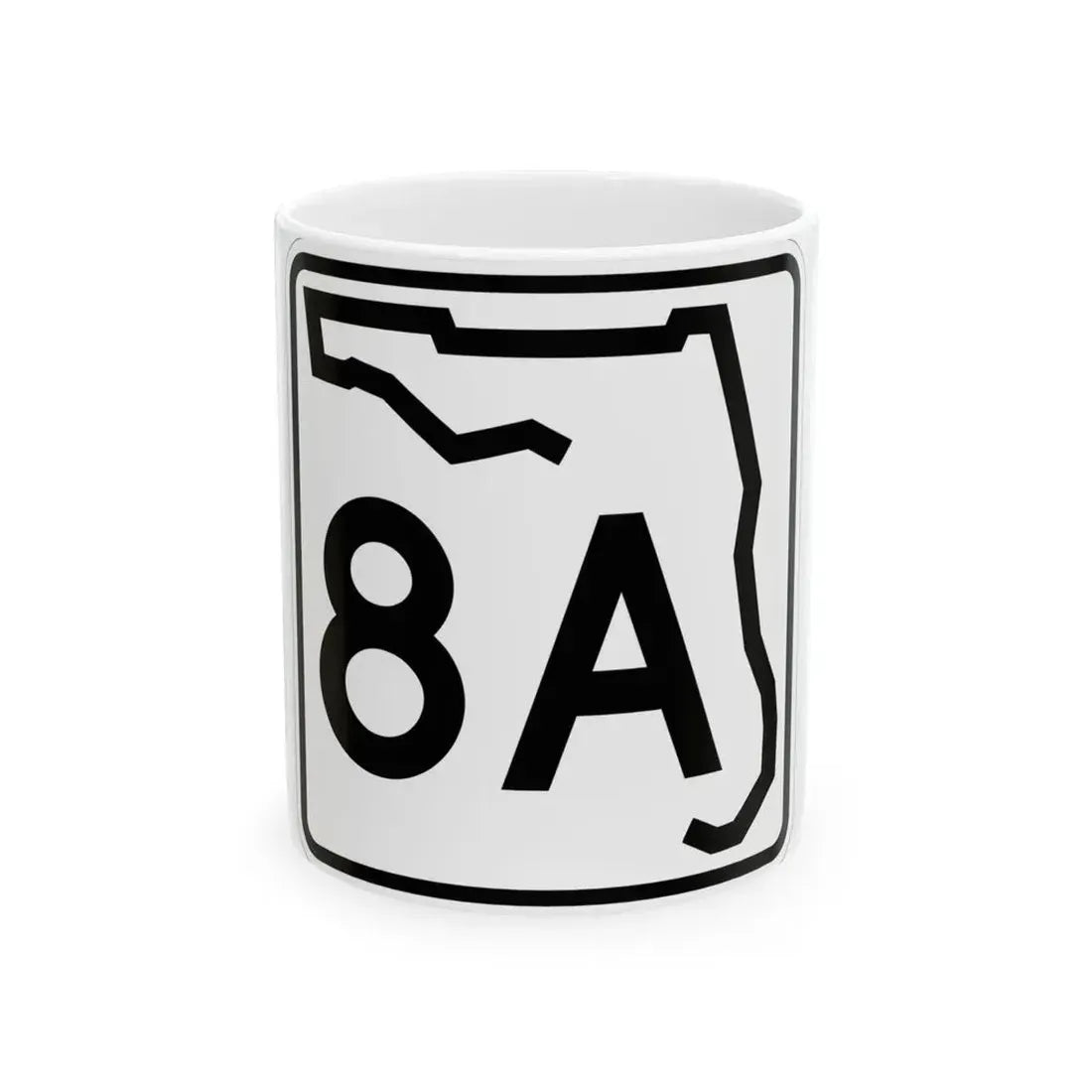 Florida 8A (Florida) (Road Sign) White Coffee Mug 11oz - Go Mug Yourself