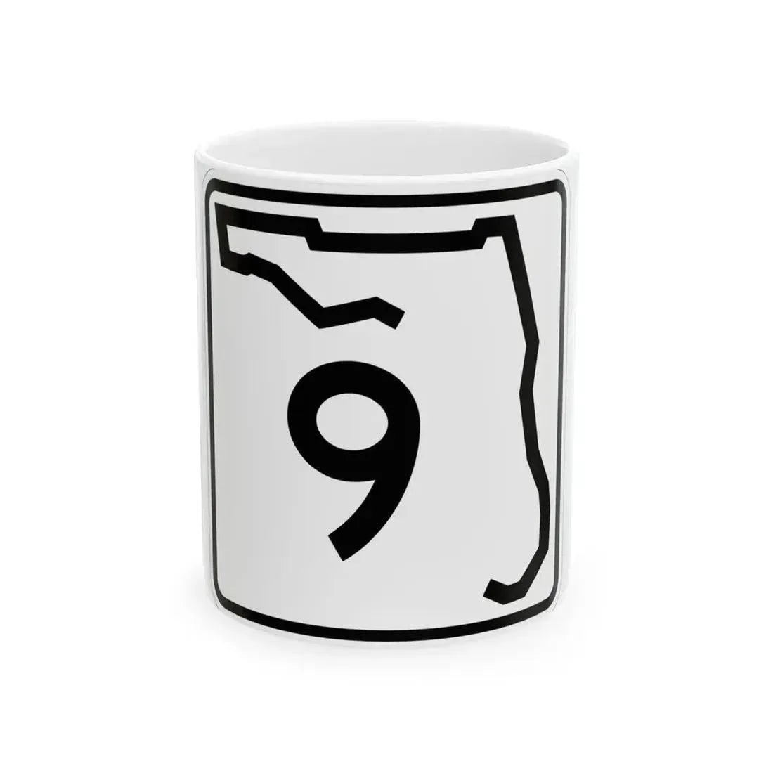 Florida 9 (Florida) (Road Sign) White Coffee Mug 11oz - Go Mug Yourself