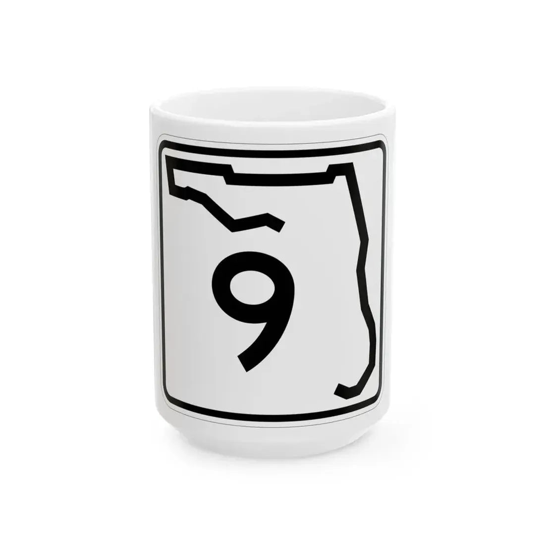 Florida 9 (Florida) (Road Sign) White Coffee Mug 15oz - Go Mug Yourself