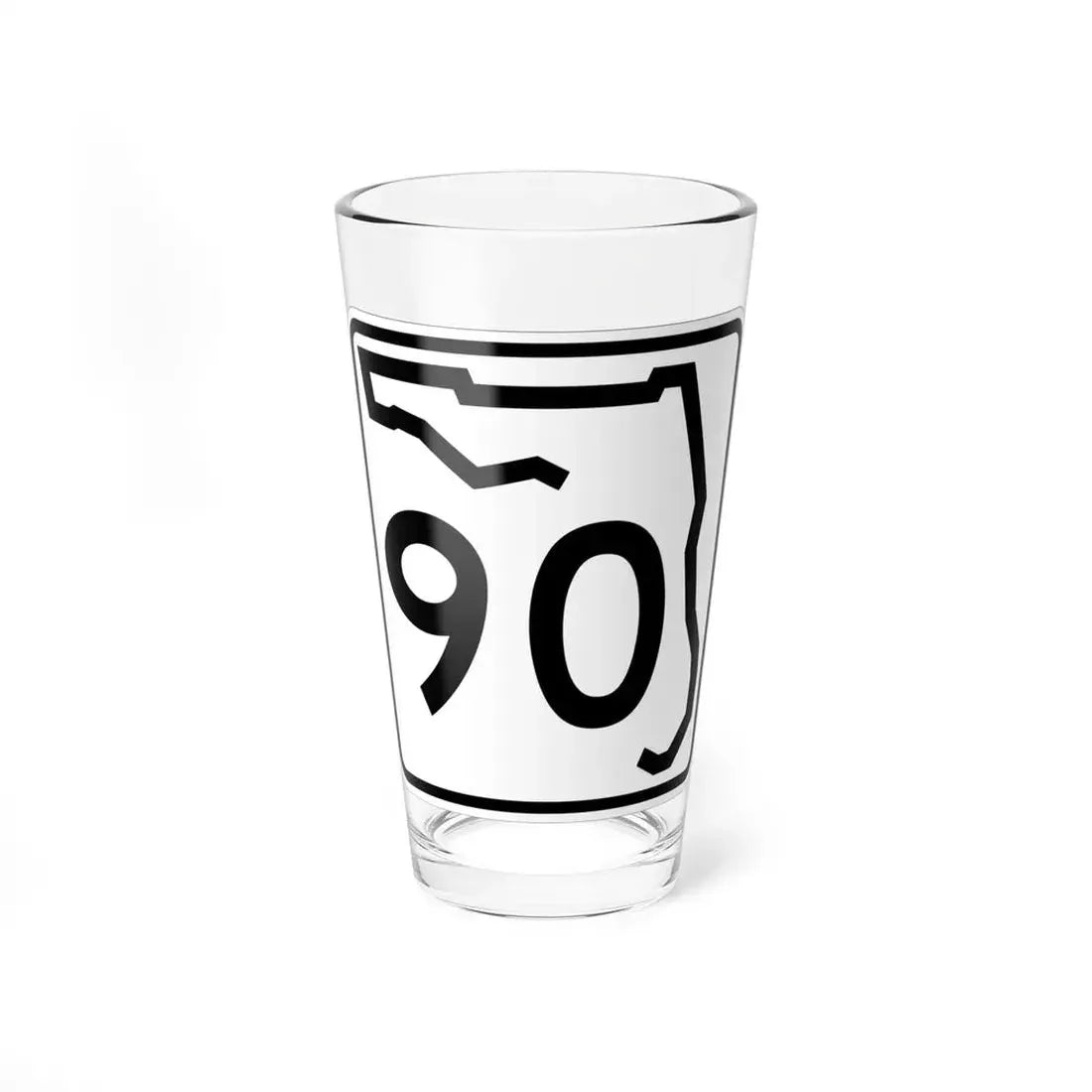 Florida 90 (Florida) (Road Sign) Pint Glss 16oz 16oz - Go Mug Yourself