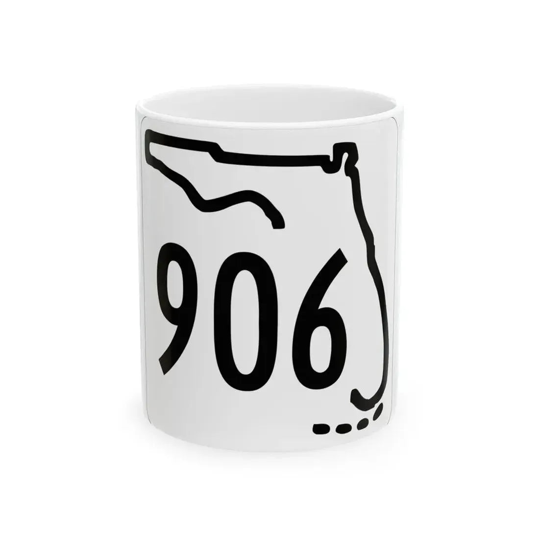 Florida 906 1955 (Florida) (Road Sign) White Coffee Mug 11oz - Go Mug Yourself
