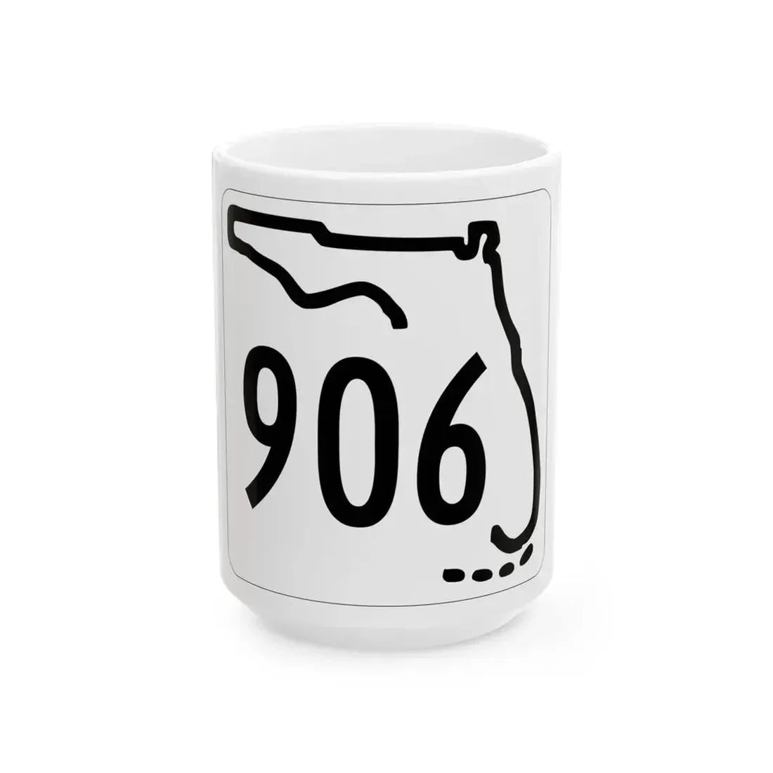 Florida 906 1955 (Florida) (Road Sign) White Coffee Mug 15oz - Go Mug Yourself